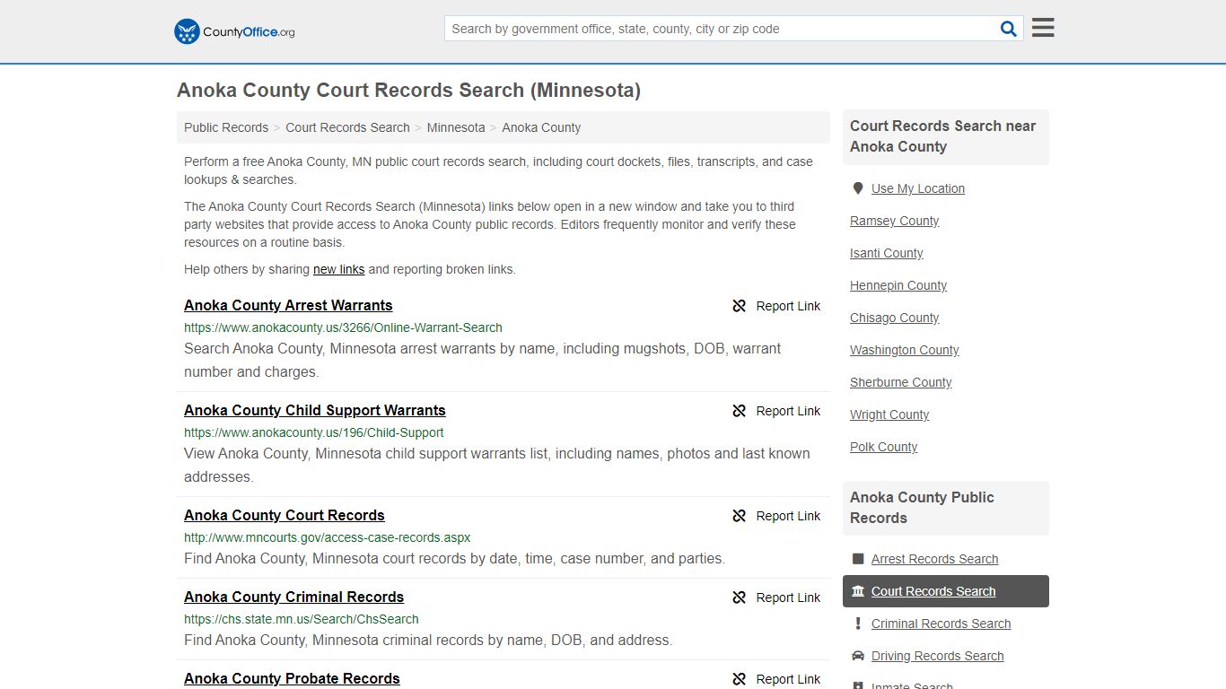 Court Records Search - Anoka County, MN (Adoptions ...